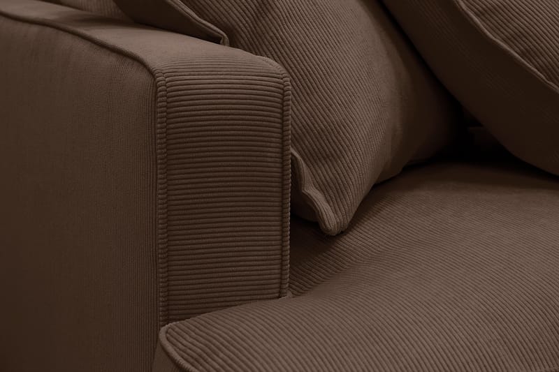 Rossita Lyx 6-sits Vänstervänd U-formad Extra djup Soffa med Divan och Schäslong i Manchester - Mörkbrun - Möbler - Soffa - U-soffa