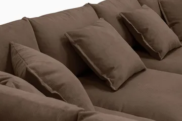 Rossita Lyx 6-sits Vänstervänd U-formad Extra djup Soffa med Divan och Schäslong i Manchester - Mörkbrun - Möbler - Soffa - U-soffa
