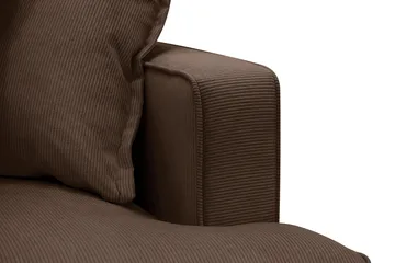 Rossita Lyx 6-sits Vänstervänd U-formad Extra djup Soffa med Divan och Schäslong i Manchester - Mörkbrun - Möbler - Soffa - U-soffa