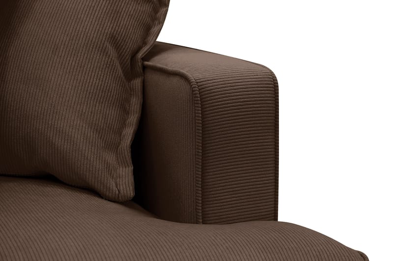 Rossita Lyx 6-sits Vänstervänd U-formad Extra djup Soffa med Divan och Schäslong i Manchester - Mörkbrun - Möbler - Soffa - U-soffa