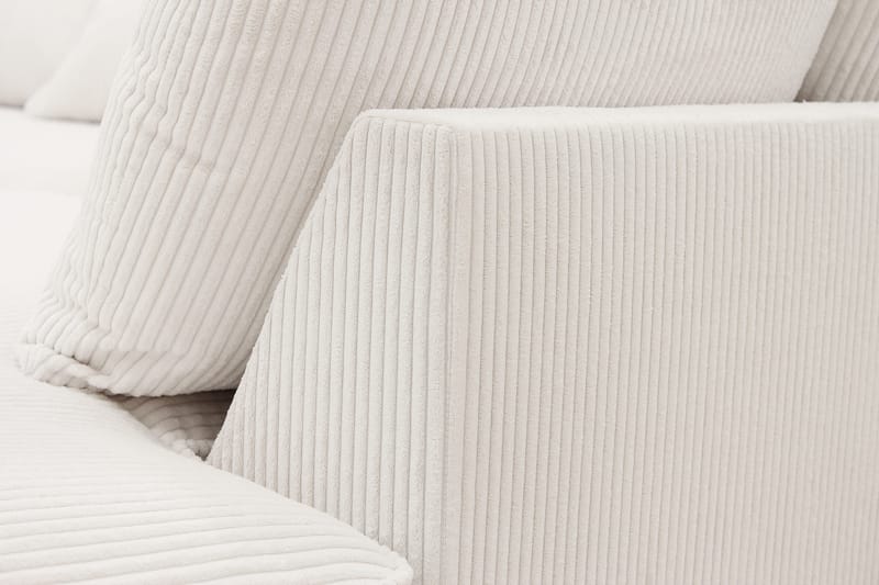 Rossita Lyx 6-sits Vänstervänd U-formad Extra djup Soffa med Divan och Schäslong i Manchester - Naturvit - Möbler - Soffa - U-soffa