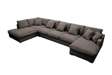 Rossita Lyx 6-sits Vänstervänd U-formad Extra djup Soffa med Divan och Schäslong i Manchester - Taupe - Möbler - Soffa - U-soffa