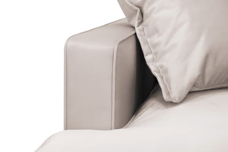 Rossita Lyx 6-sits Vänstervänd U-formad Extra djup Soffa med Divan och Schäslong i Sammet - Beige - Möbler - Soffa - U-soffa