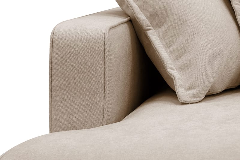 Rossita Lyx 6-sits Vänstervänd U-formad Extra djup Soffa med Divan och Schäslong i Tyg - Ljusbrun - Möbler - Soffa - U-soffa