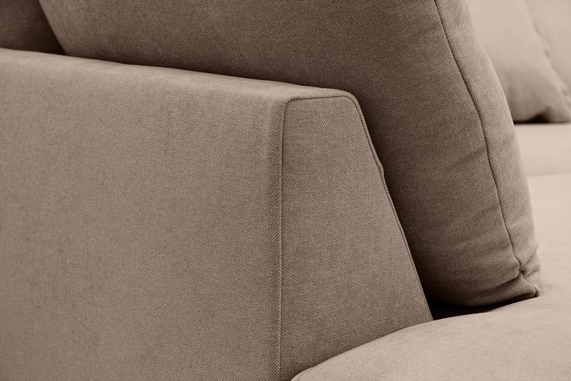 Rossita Lyx 6-sits Vänstervänd U-formad Extra djup Soffa med Divan och Schäslong i Tyg - Mörkbrun - Möbler - Soffa - U-soffa