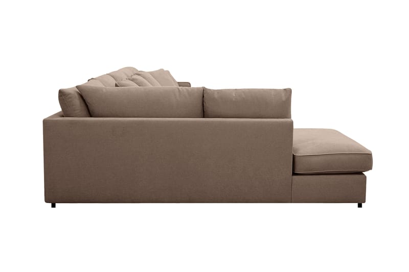 Rossita Lyx 6-sits Vänstervänd U-formad Extra djup Soffa med Divan och Schäslong i Tyg - Mörkbrun - Möbler - Soffa - U-soffa