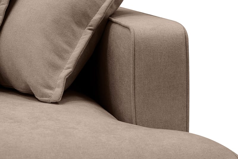 Rossita Lyx 6-sits Vänstervänd U-formad Extra djup Soffa med Divan och Schäslong i Tyg - Mörkbrun - Möbler - Soffa - U-soffa