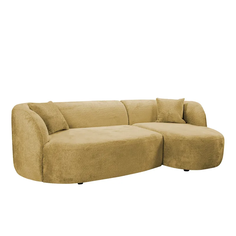 Rylian 3-sits Soffa med divan, senapsgul