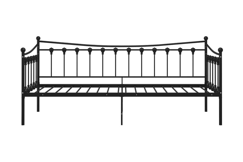 Sängram bäddsoffa svart metall 90x200 cm - Svart - Möbler - Soffa - Bäddsoffa