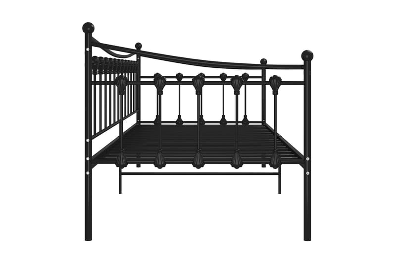 Sängram bäddsoffa svart metall 90x200 cm - Svart - Möbler - Soffa - Bäddsoffa