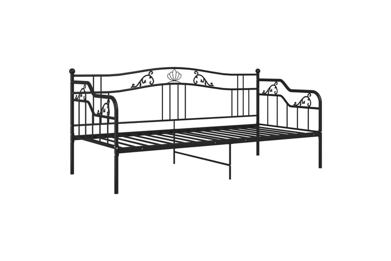 Sängram bäddsoffa svart metall 90x200 cm - Svart - Möbler - Soffa - Bäddsoffa
