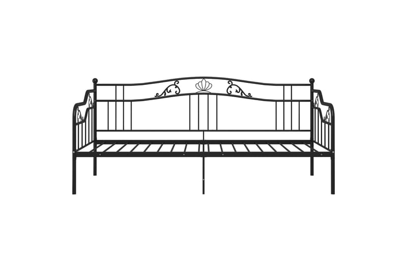 Sängram bäddsoffa svart metall 90x200 cm - Svart - Möbler - Soffa - Bäddsoffa