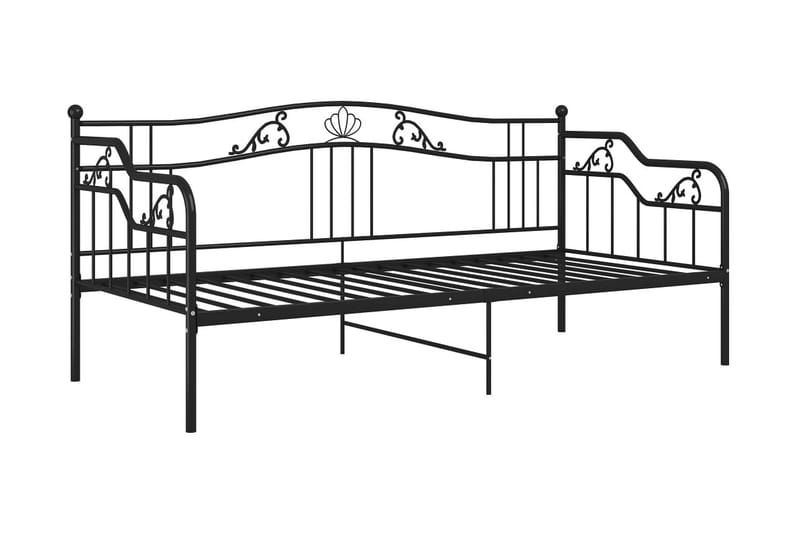 Sängram bäddsoffa svart metall 90x200 cm - Svart - Möbler - Soffa - Bäddsoffa