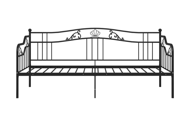 Sängram bäddsoffa svart metall 90x200 cm - Svart - Möbler - Soffa - Bäddsoffa