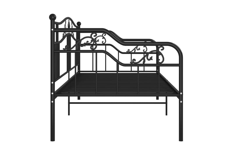 Sängram bäddsoffa svart metall 90x200 cm - Svart - Möbler - Soffa - Bäddsoffa