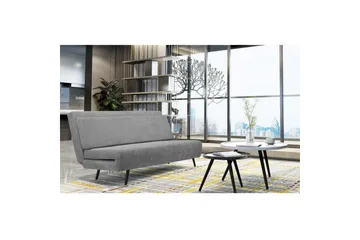 Sängsoffa Mallory Antracit, Linnetyg/Metall/Trä - Antracit, Linnetyg/Metall/Trä - Möbler - Soffa - Bäddsoffa