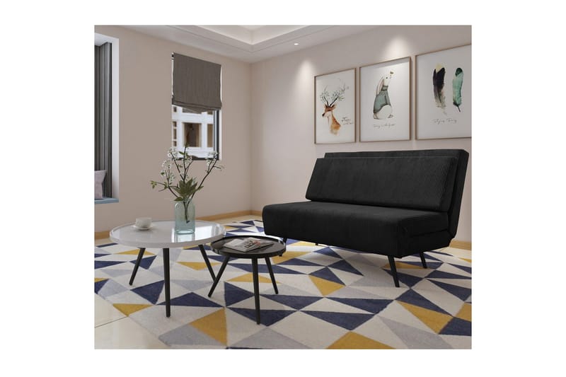 Sängsoffa Mallory Antracit, Manchester/Metall/Trä - Antracit, Manchester/Metall/Trä - Möbler - Soffa - Bäddsoffa