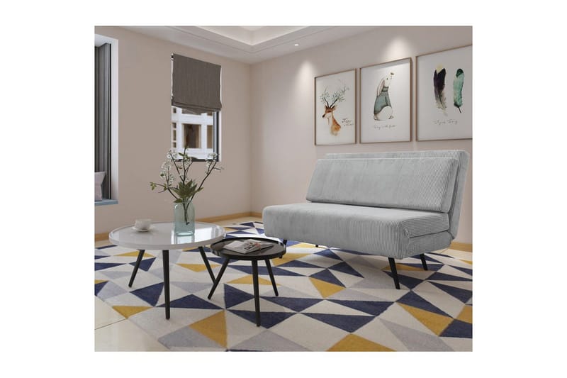 Sängsoffa Mallory Grå, Manchester/Metall/Trä - Grå, Manchester/Metall/Trä - Möbler - Soffa - Bäddsoffa