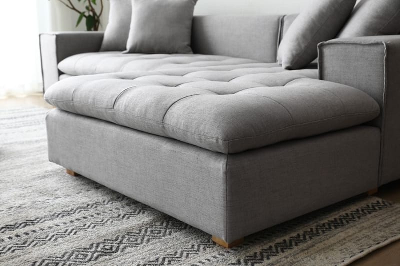 Sake Soffa grå divansoffa 251 cm - Grå - Möbler - Soffa - Divansoffor & schäslongsoffa