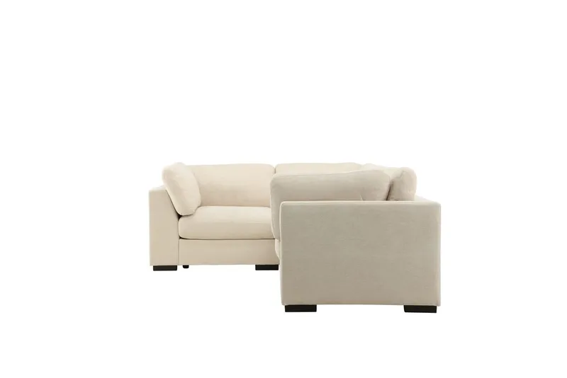 Salerno 4-sits L-formad Hörnsoffa i Tyg - Beige - Möbler - Soffa - Hörnsoffa