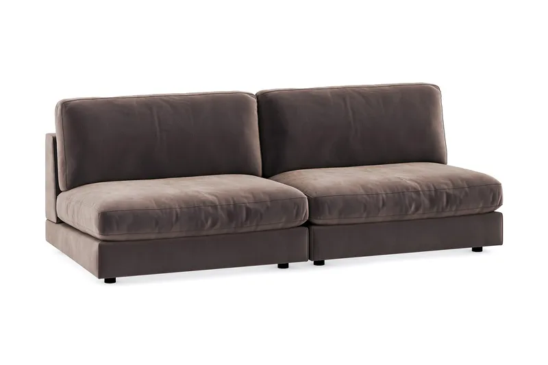 Arken 4-sits Modulsoffa i Sammet - Brun - Möbler - Soffa - Modulsoffor - Komplett modulsoffa
