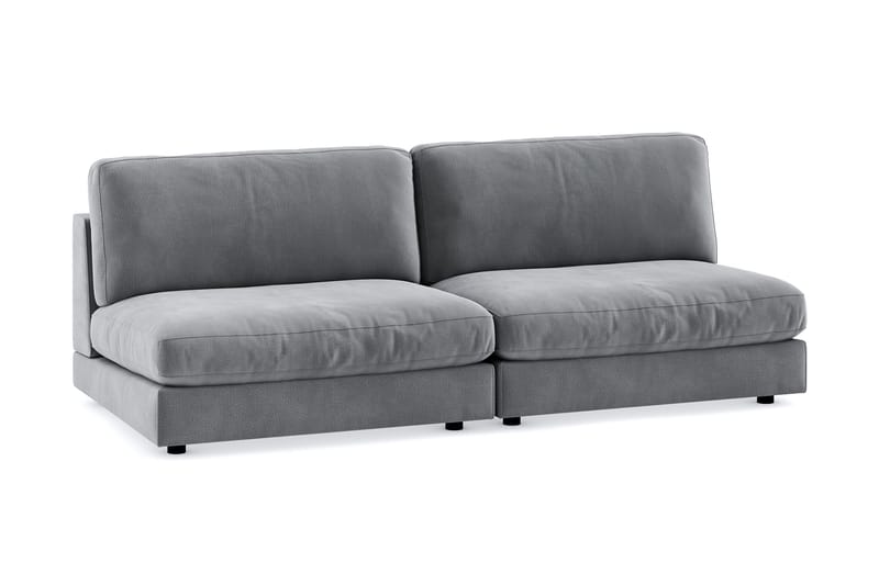 Arken 4-sits Modulsoffa i Sammet - Ljusgrå - Möbler - Soffa - Modulsoffor - Komplett modulsoffa