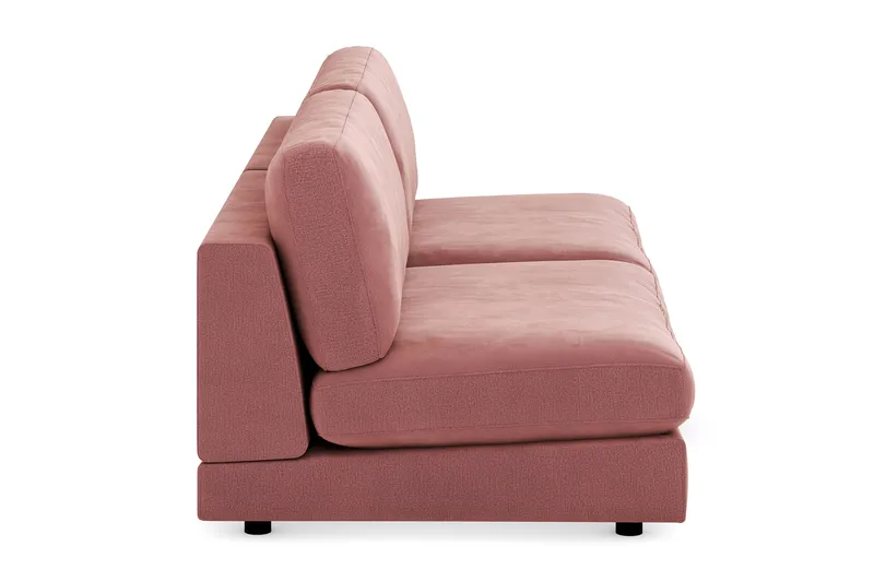 Arken 4-sits Modulsoffa i Sammet - Rosa - Möbler - Soffa - Modulsoffor - Komplett modulsoffa