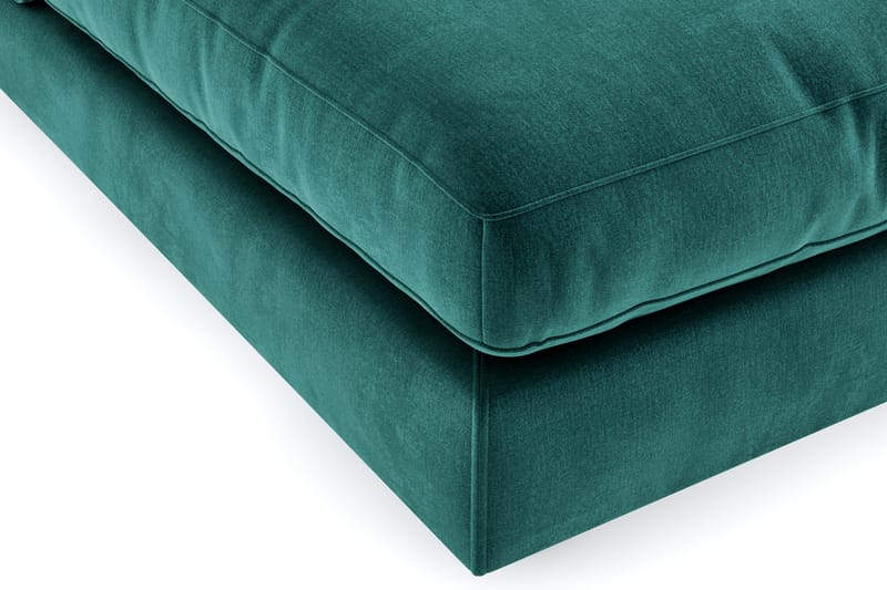 Arken 6-sits U-formad Modulsoffa + Fotpall i Sammet - Grön - Möbler - Soffa - Sammetssoffa