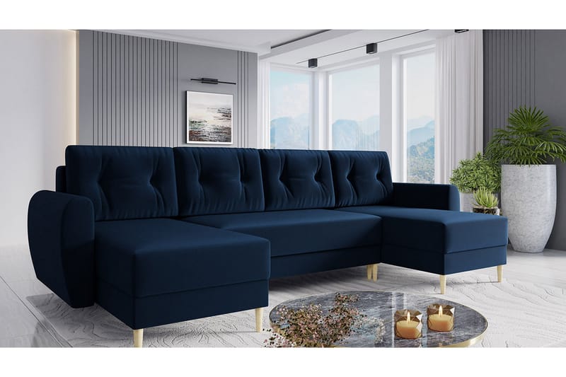 Bornalle Bäddsoffa - Blå - Möbler - Soffa - Sammetssoffa