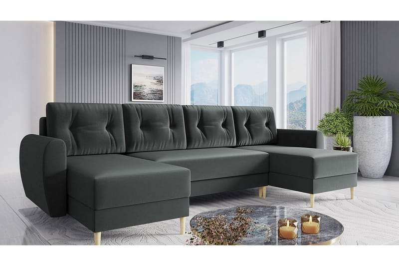 Bornalle Bäddsoffa - Grå - Möbler - Soffa - Sammetssoffa