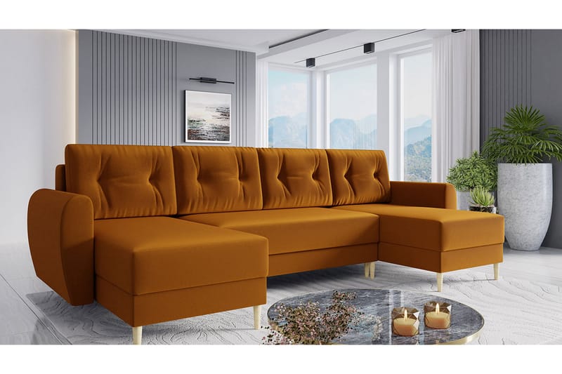 Bornalle Bäddsoffa - Gul - Möbler - Soffa - Sammetssoffa