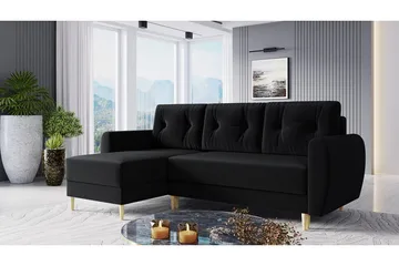 Bornalle Bäddsoffa - Svart - Möbler - Soffa - Bäddsoffa - Bäddsoffa divan