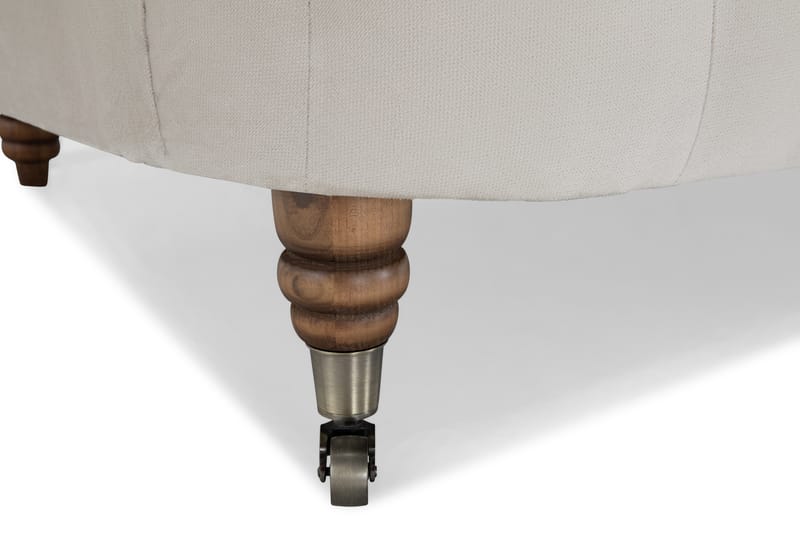 Chesterfield Deluxe Sammetssoffa 3-sits Svängd - Beige - Möbler - Soffa - Sammetssoffa