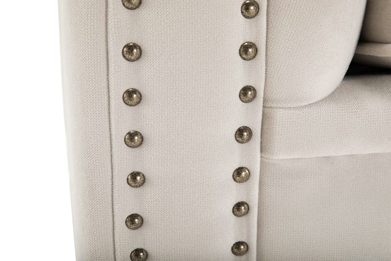Chesterfield Deluxe Sammetssoffa 4-sits - Beige - Möbler - Soffa - Sammetssoffa