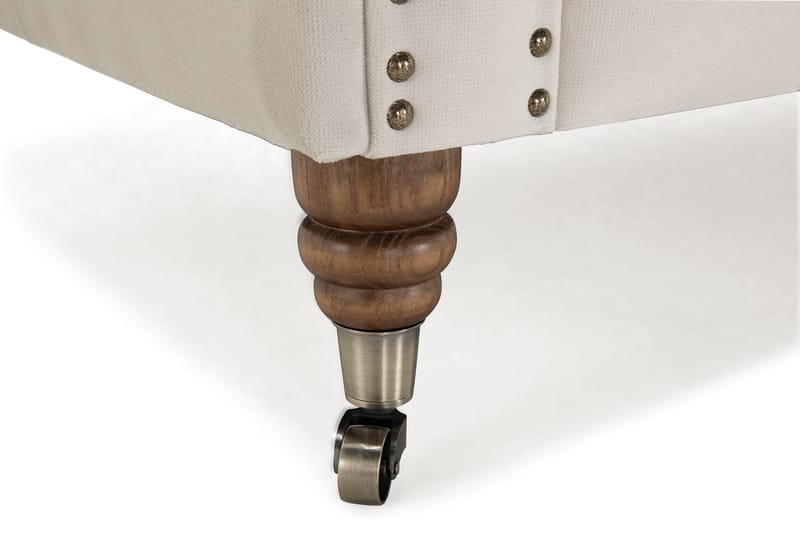 Chesterfield Deluxe Sammetssoffa 4-sits - Beige - Möbler - Soffa - Sammetssoffa