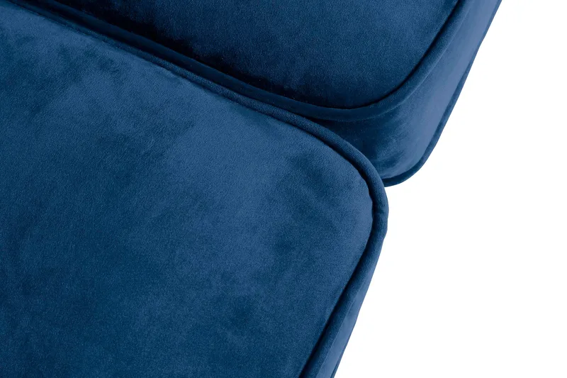 Chesterfield Lyx 2-sits Liten sammetssoffa - Djup soffa 160 cm bred - Blå - Möbler - Soffa - Sammetssoffa
