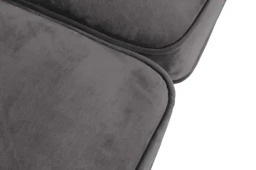 Chesterfield Lyx 2-sits Liten Sammetssoffa - Djup soffa 160 cm bred - Mörkgrå - Möbler - Soffa - 2 sits soffa