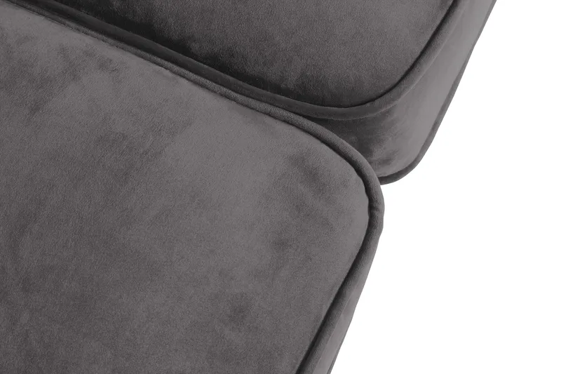 Chesterfield Lyx 2-sits Liten Sammetssoffa - Djup soffa 160 cm bred - Mörkgrå - Möbler - Soffa - Sammetssoffa