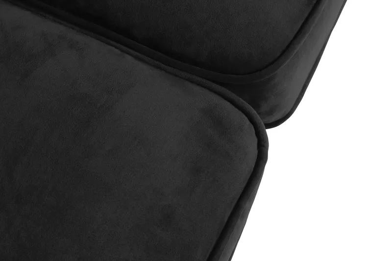 Chesterfield Lyx 2-sits Liten sammetssoffa - Djup soffa 160 cm bred - Svart - Möbler - Soffa - Sammetssoffa