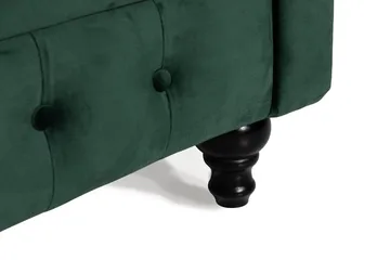 Chesterfield Lyx 3 sits Sammetssoffa - Djup soffa - Grön - Möbler - Soffa - 3 sits soffa