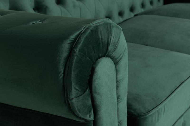 Chesterfield Lyx 3 sits Sammetssoffa - Djup soffa - Grön - Möbler - Soffa - Sammetssoffa