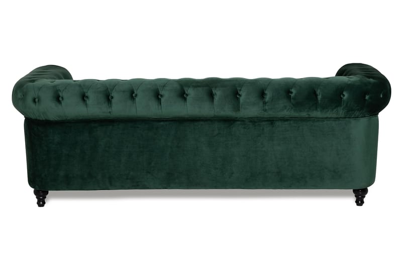 Chesterfield Lyx 3 sits Sammetssoffa - Djup soffa - Grön - Möbler - Soffa - Sammetssoffa
