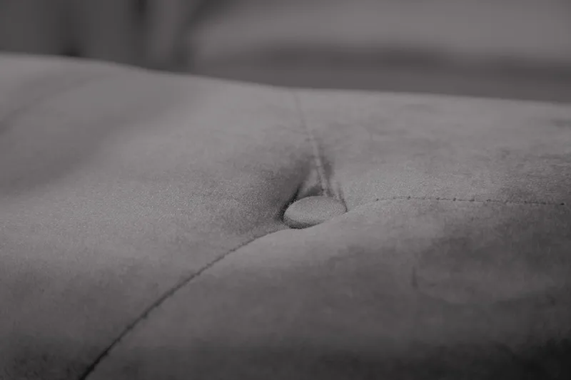 Chesterfield Lyx 3 sits Sammetssoffa - Djup soffa - Mörkgrå / Grå - Möbler - Soffa - 3 sits soffa