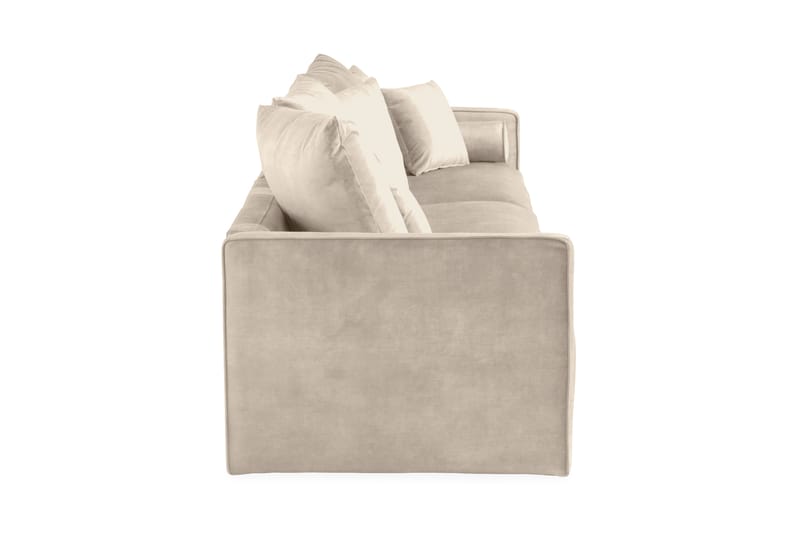 Chowchow 3-sits Sammetssoffa - Beige/Svart - Sammetssoffa - 3 sits soffa