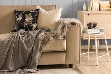 Cloudia Sammetssoffa 2-sits - Beige - Möbler - Soffa - Sammetssoffa