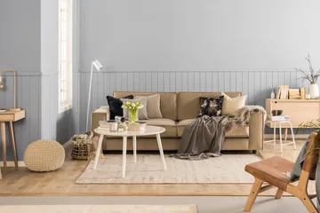 Cloudia Sammetssoffa 4-sits - Beige - Möbler - Soffa - Sammetssoffa