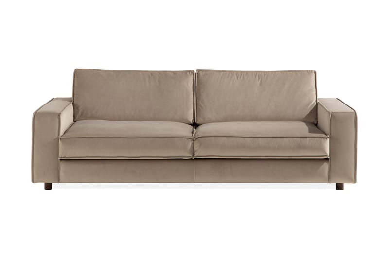 Cloudia Sammetssoffa 4-sits - Beige - Sammetssoffa - 4 sits soffa