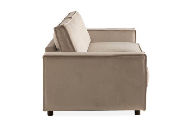 Cloudia Sammetssoffa 4-sits - Beige - Sammetssoffa - 4 sits soffa