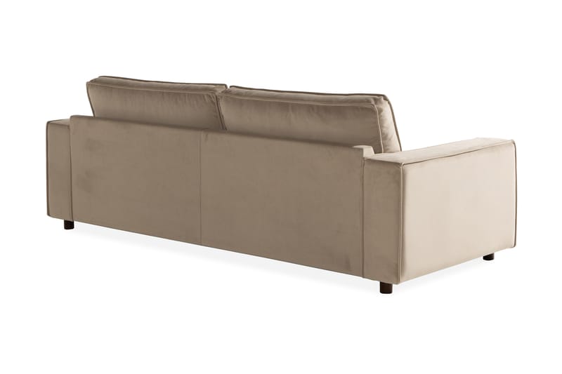 Cloudia Sammetssoffa 4-sits - Beige - Sammetssoffa - 4 sits soffa