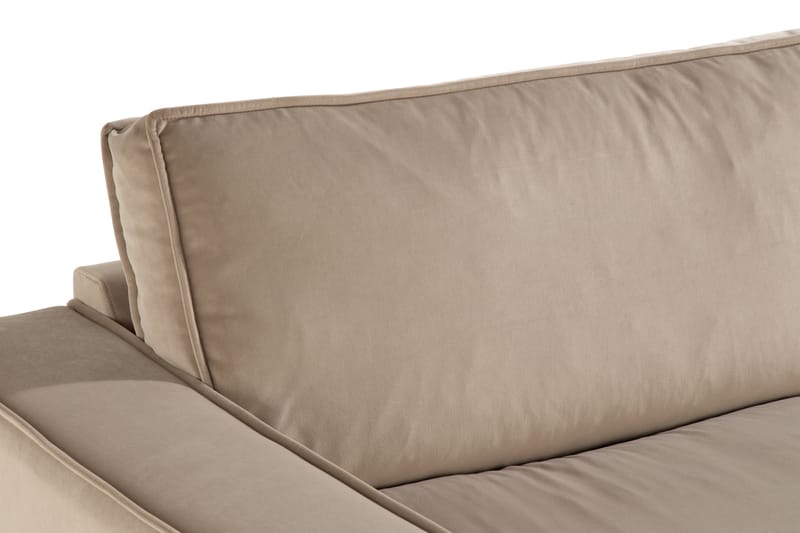 Cloudia Sammetssoffa 4-sits - Beige - Sammetssoffa - 4 sits soffa